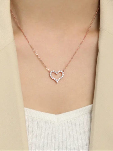 18K Gold-Plated Blingy Heart Pendant QROSH