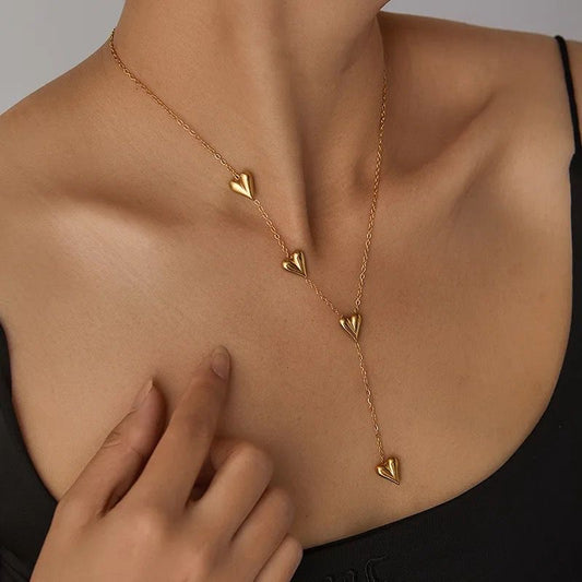 18K Gold-Plated Heart Charm Necklace