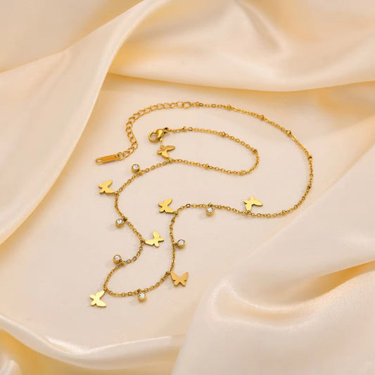 18K Gold-Plated Butterfly Charm Pendant