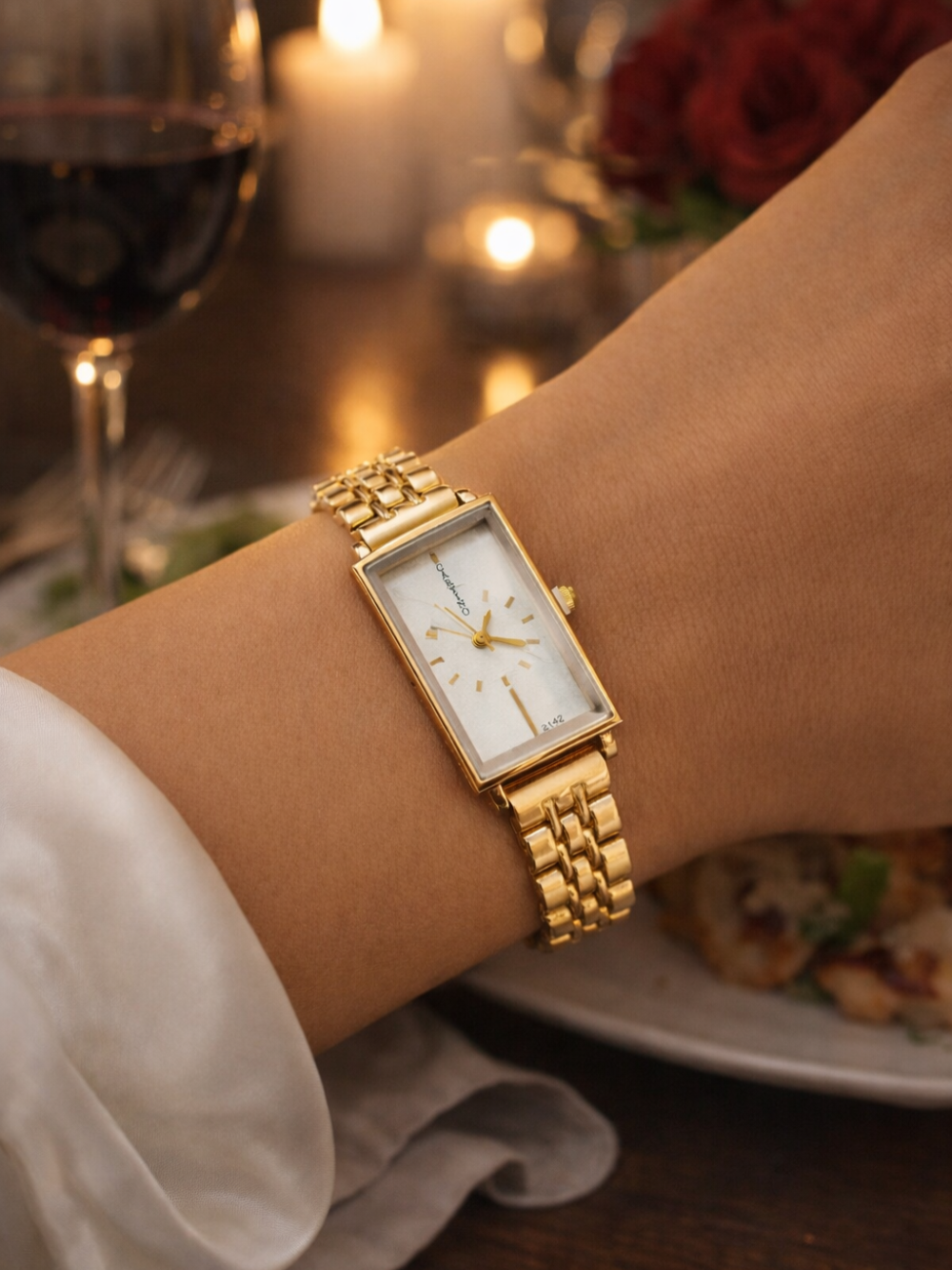 Anti- Tarnish Rectangular Dial Watch QROSH