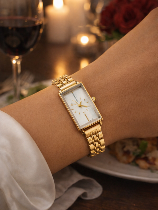 Anti- Tarnish Rectangular Dial Watch QROSH