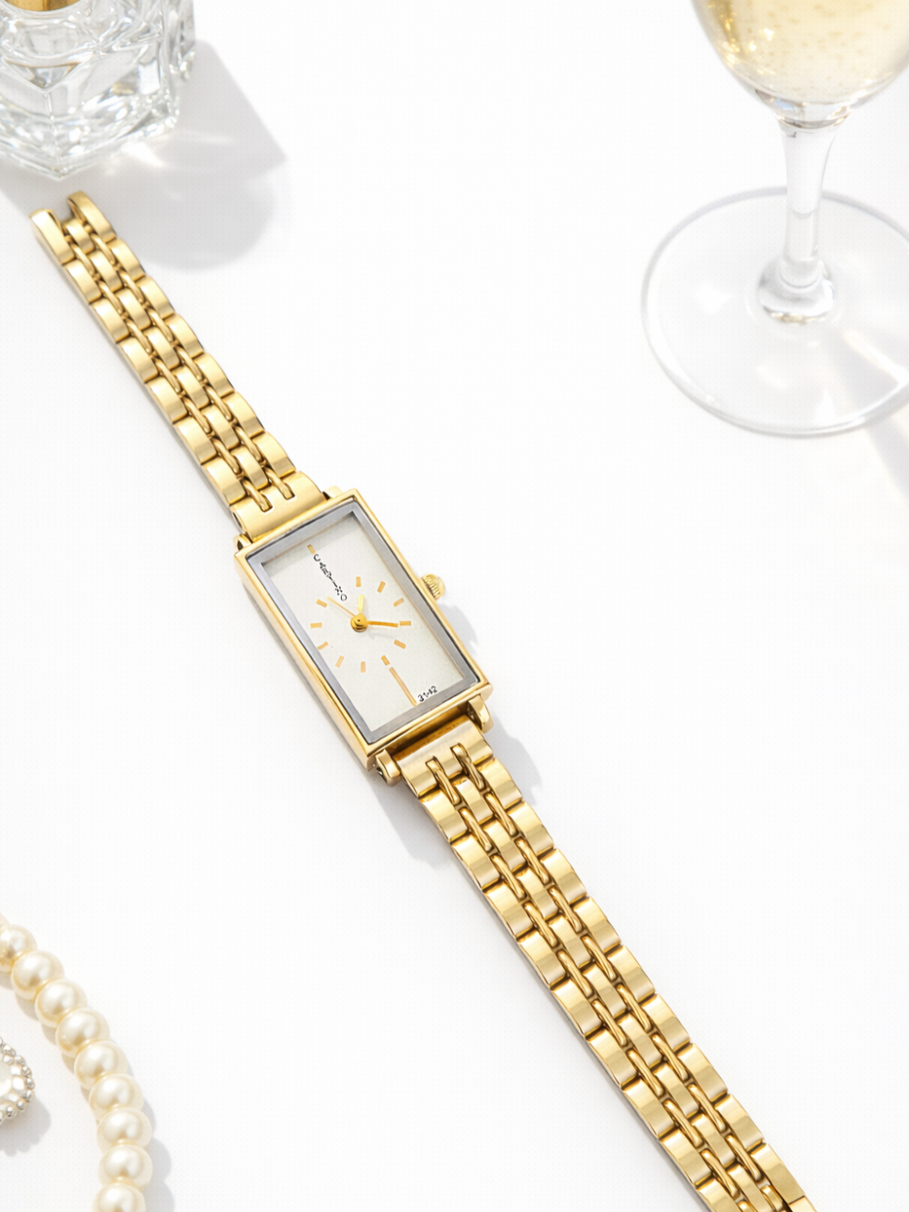 Anti- Tarnish Rectangular Dial Watch QROSH