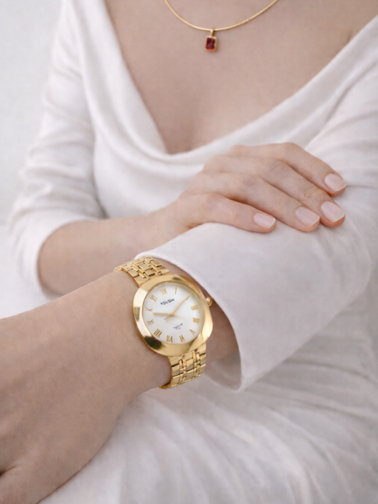 Round Dial Anti Tarnish Watch QROSH