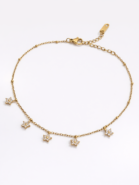 18K Gold-Plated Chic Charm Anklet QROSH