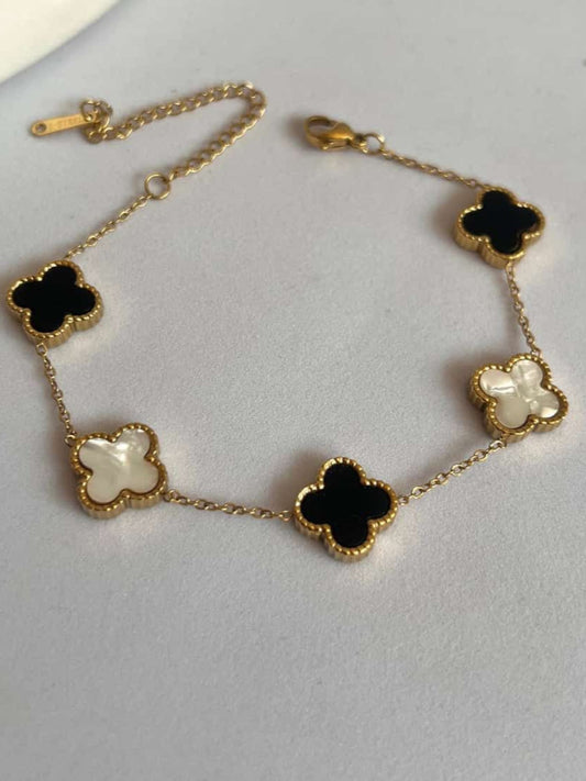 18K Gold Plated Clover Bracelet