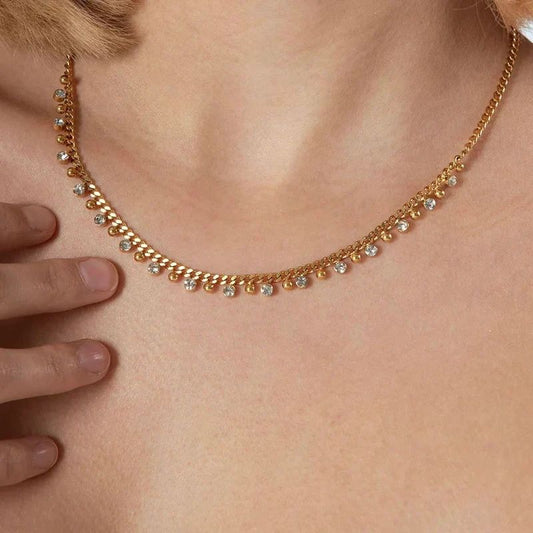 18K Gold-Plated Elegant Charm Necklace