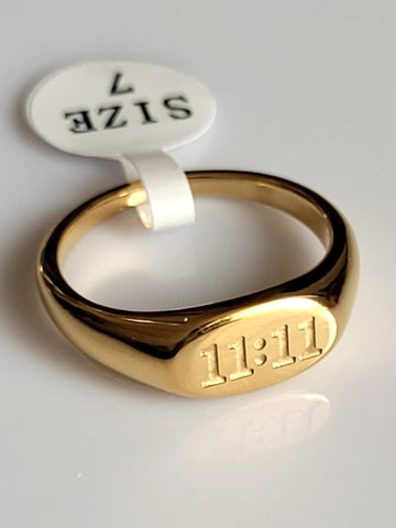 18K Gold-Plated 11:11 Ring QROSH