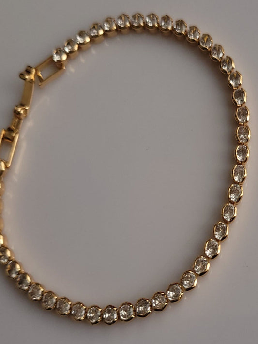18K Gold Plated Full AD Stone Bracelet