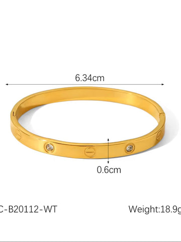 18K Gold Plated Cartier Bangle QROSH