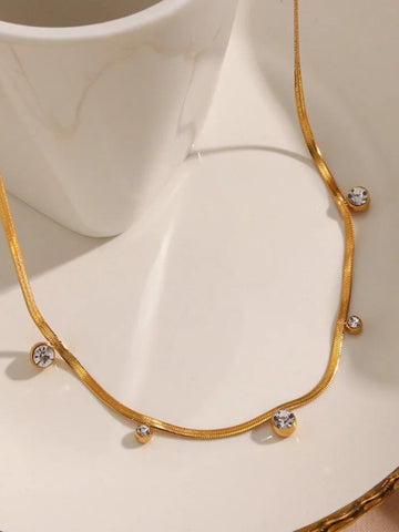 18K Gold-Plated Dainty Charm Necklace