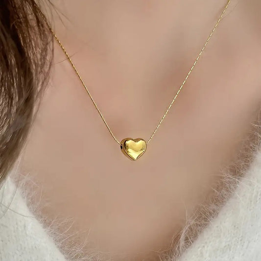 18K Gold-Plated Heart Pendant Necklace