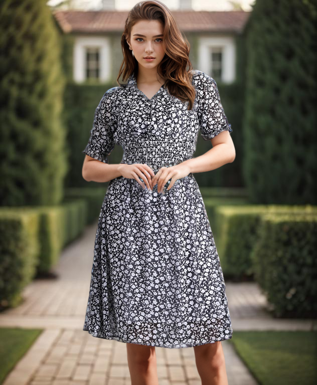 Floral Vacation Dress QROSH