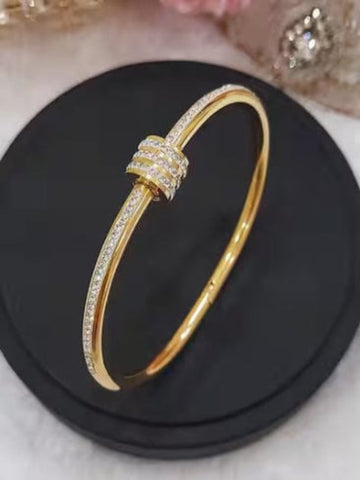 Gold Plated Classic Alure Bangle bracelet (Copy) QROSH