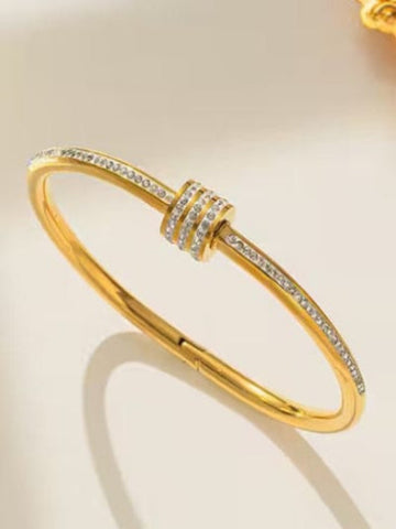 Gold Plated Classic Alure Bangle bracelet (Copy) QROSH
