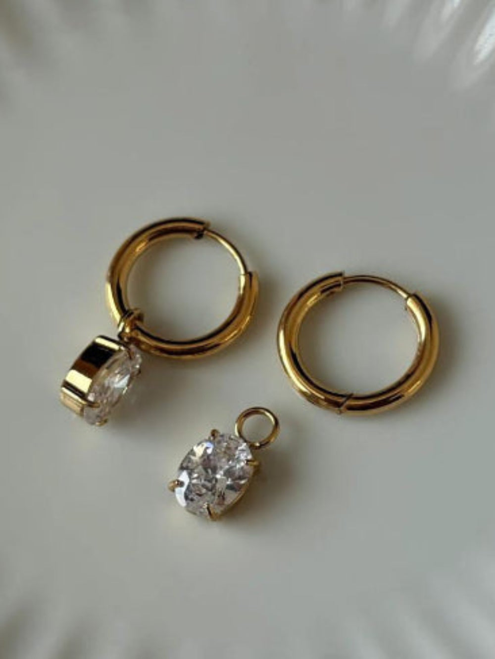 18K Gold-Plated Hoop Earrings - QROSH
