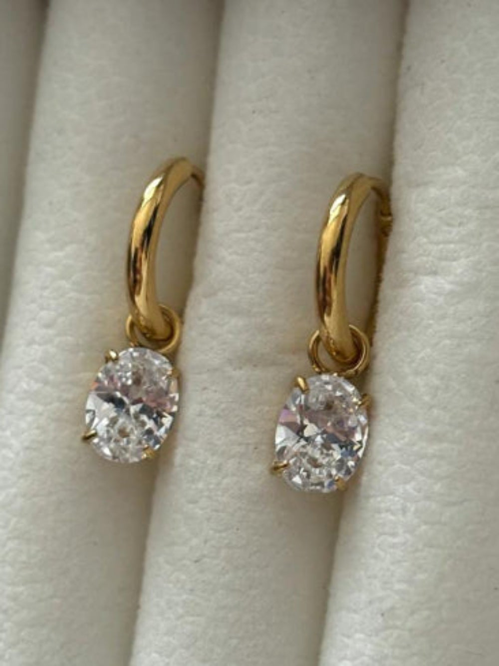 18K Gold-Plated Hoop Earrings - QROSH
