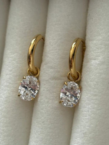 18K Gold-Plated Hoop Earrings - QROSH