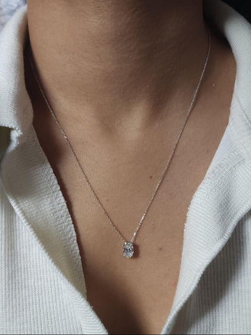 Silver Dazzle Moon Pendant - QROSH