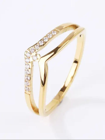 Double V Band Ring QROSH