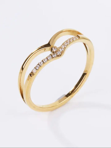 Double V Band Ring QROSH