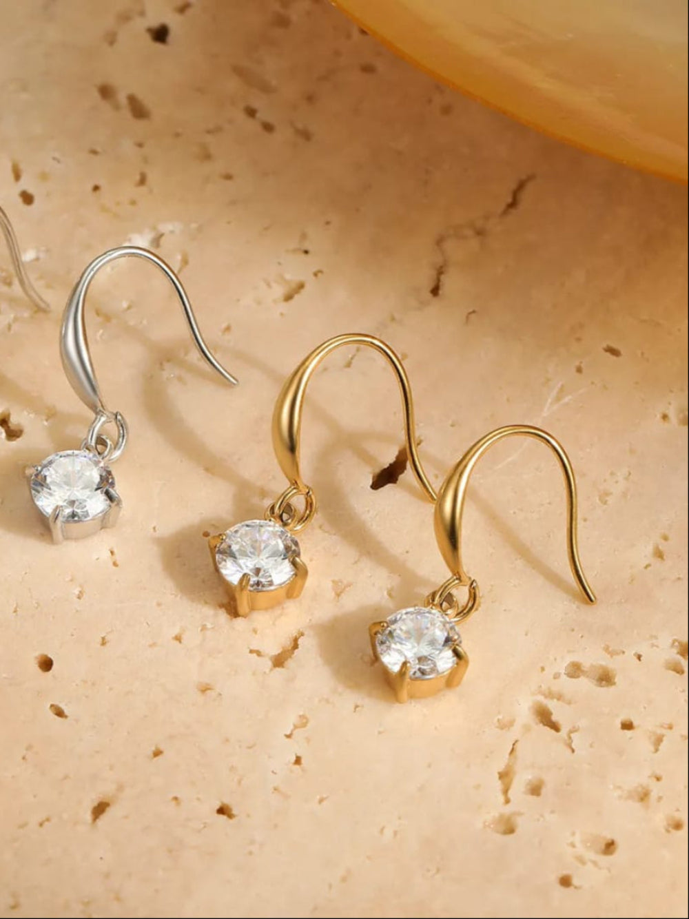 Abstract Gold Drop Earrings – Modern Irregular Earrings for Women QROSH