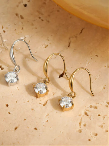 Abstract Gold Drop Earrings – Modern Irregular Earrings for Women QROSH