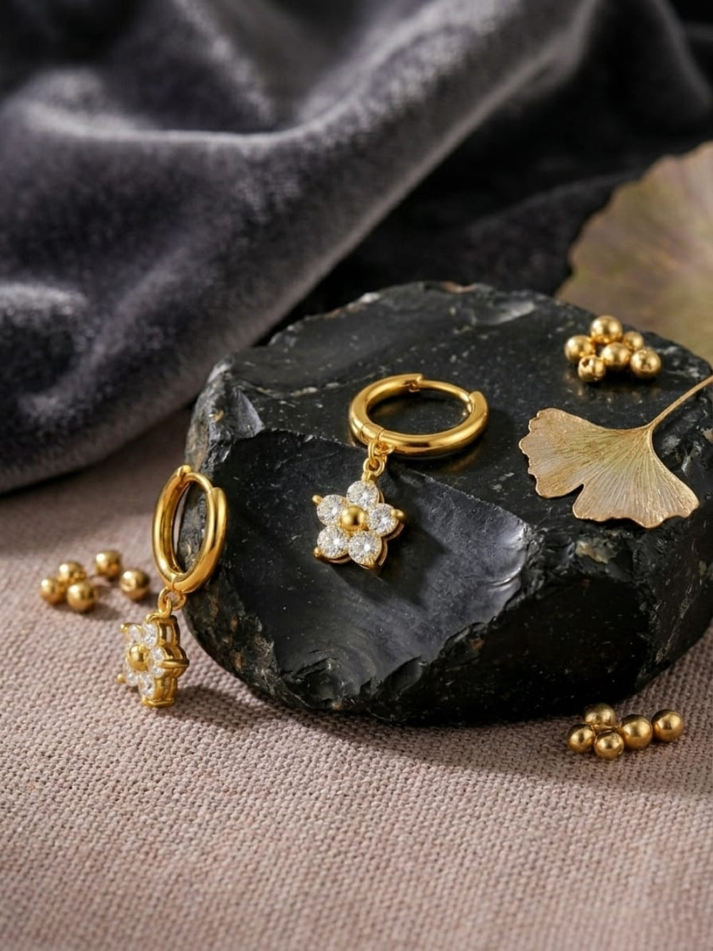 Flower Hoop Earrings QROSH