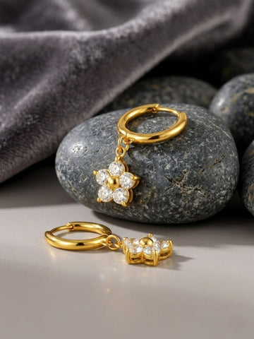 Flower Hoop Earrings QROSH