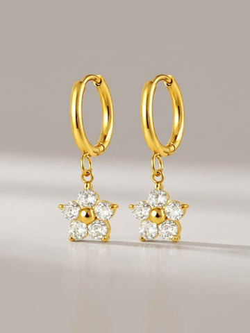 Flower Hoop Earrings QROSH