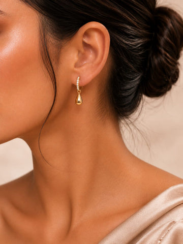 Crystal Teardrop Earrings QROSH