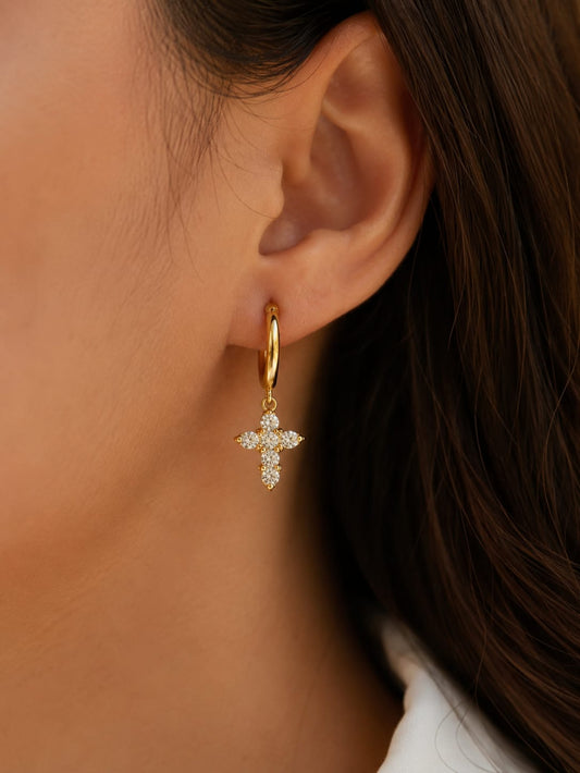 Cross Drop Earrings QROSH