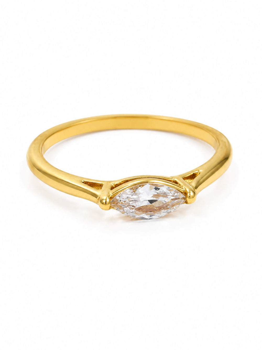 Gold Marquise Diamond Ring QROSH