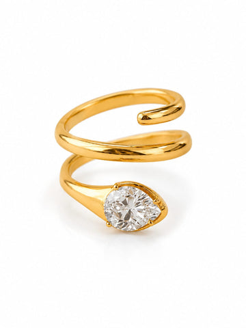 Pear Cut Statement Ring QROSH
