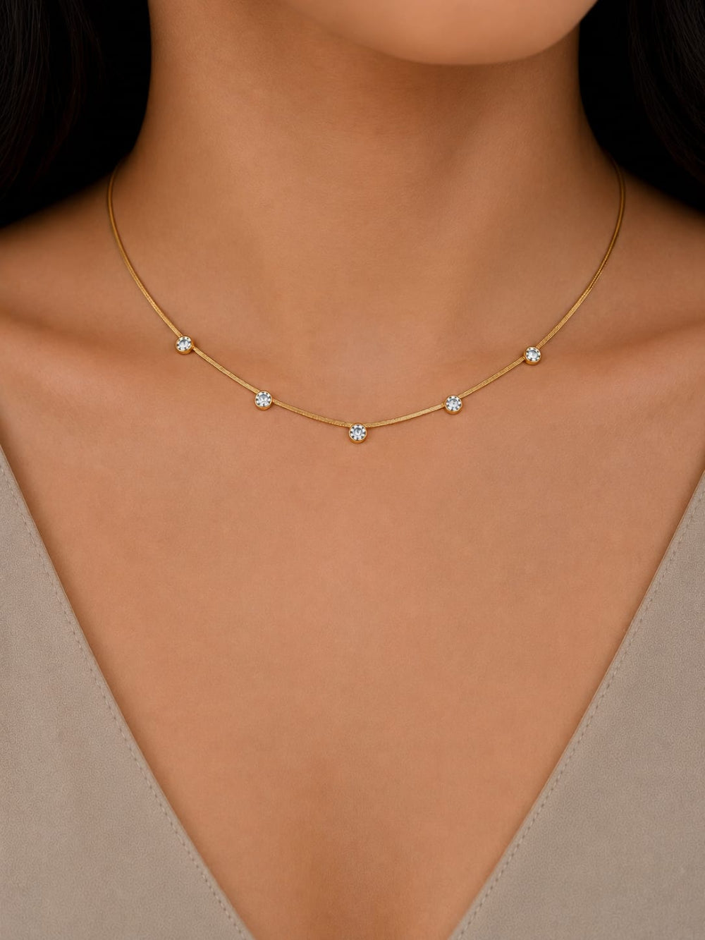 Minimal Choker Necklace QROSH