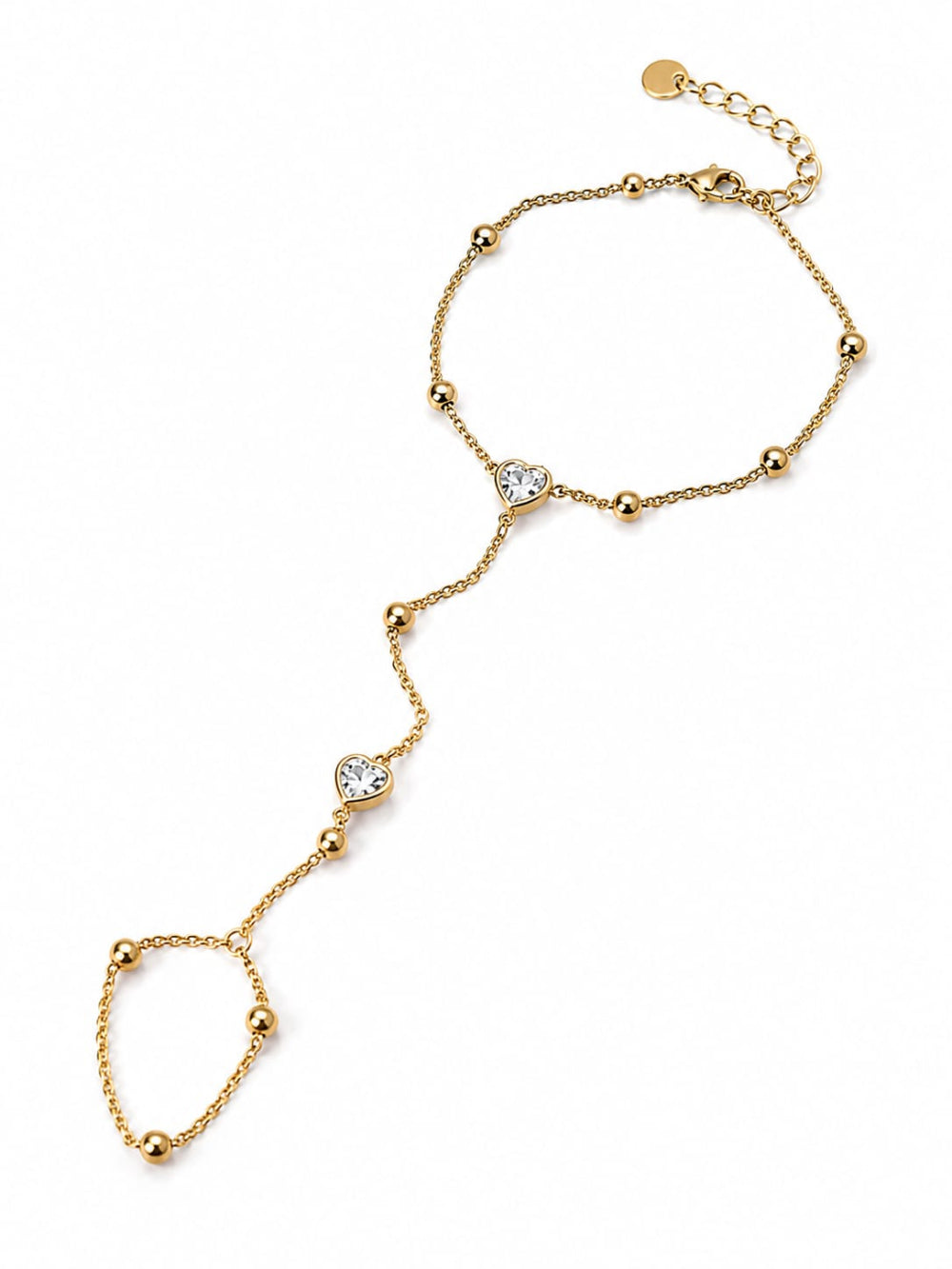 Gold Heart Chain Bracelet QROSH