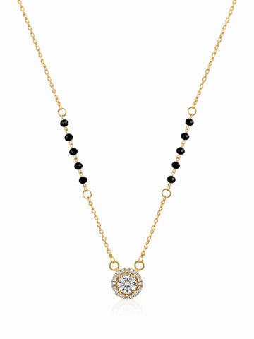 Solitaire Halo Mangalsutra QROSH