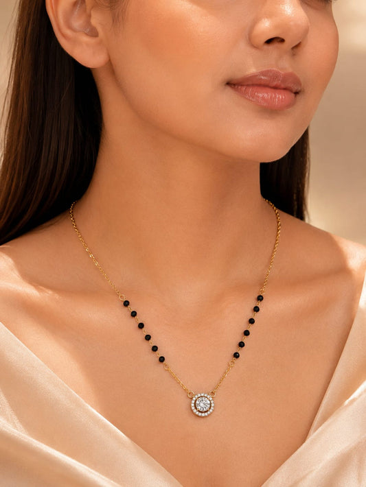 Solitaire Halo Mangalsutra QROSH