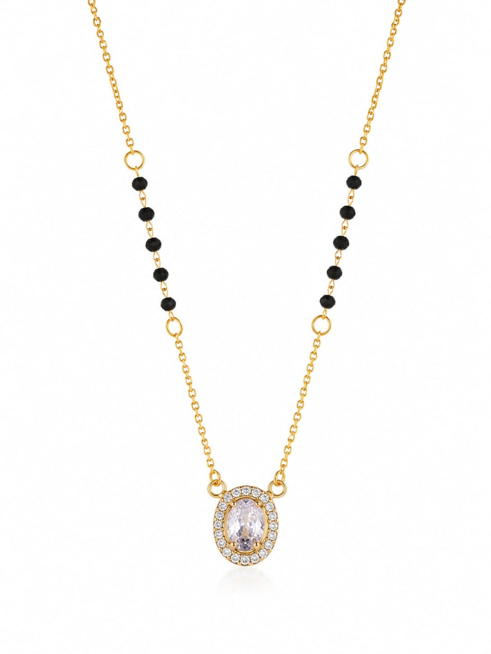 Classic Oval Halo Mangalsutra QROSH