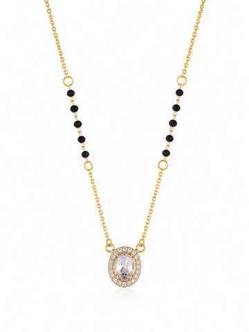 Classic Oval Halo Mangalsutra QROSH