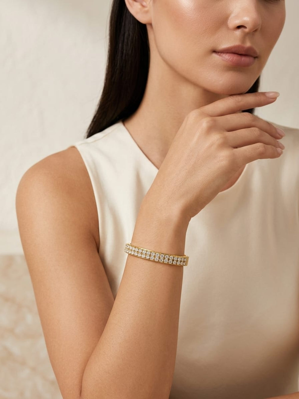 Premium Diamond Line Bangle QROSH