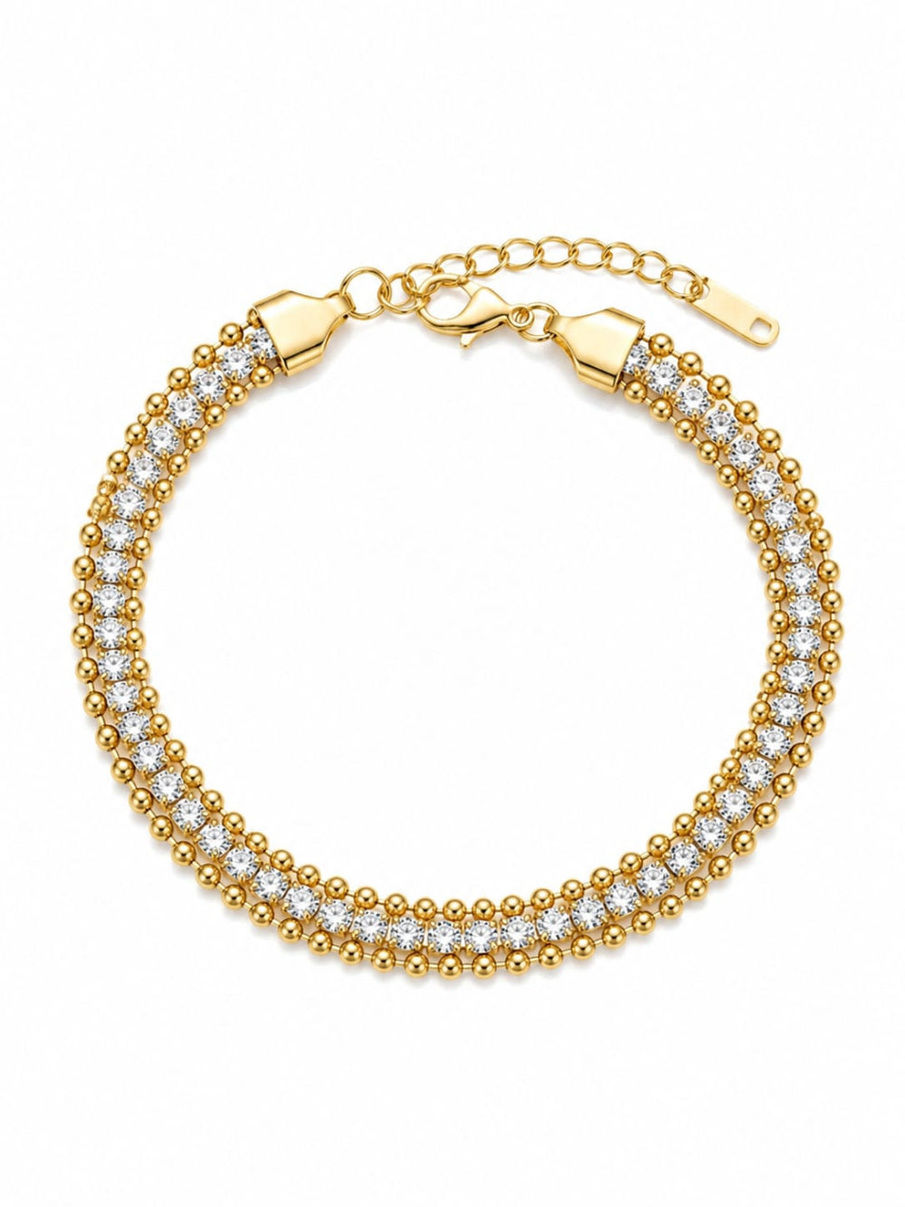 Gold Multi Lyer Tennis Bracelet QROSH