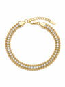 Gold Multi Lyer Tennis Bracelet QROSH