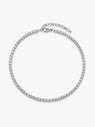 Sterling Silver Tennis Anklet QROSH