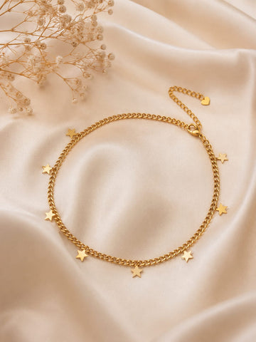Premium Star Gold Anklet QROSH