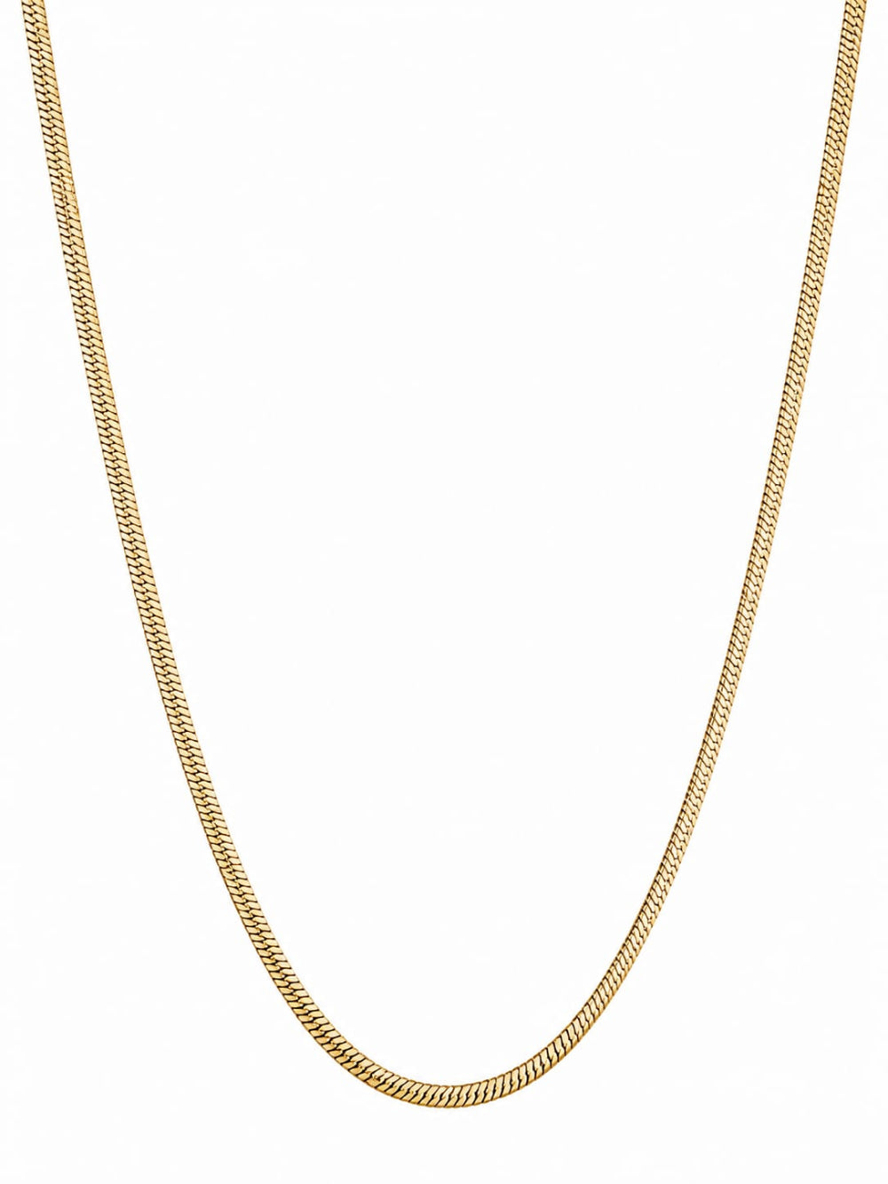 Men's Gold Snake Chain Necklace QROSH