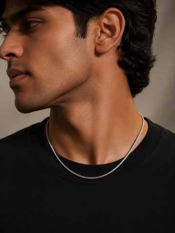 Minimalist Silver Chain For Men QROSH