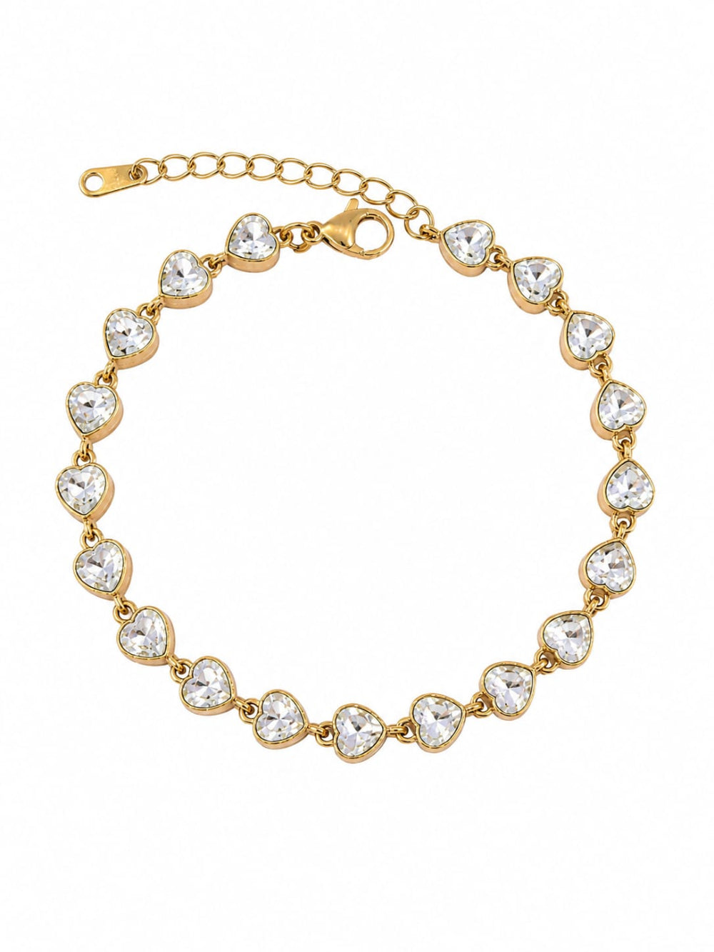 Heart Crystal Tennis Bracelet QROSH