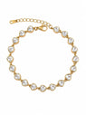Heart Crystal Tennis Bracelet QROSH
