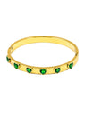 Green Heart Stone Bangle QROSH