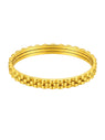 Gold Plated Textured Bangle QROSH